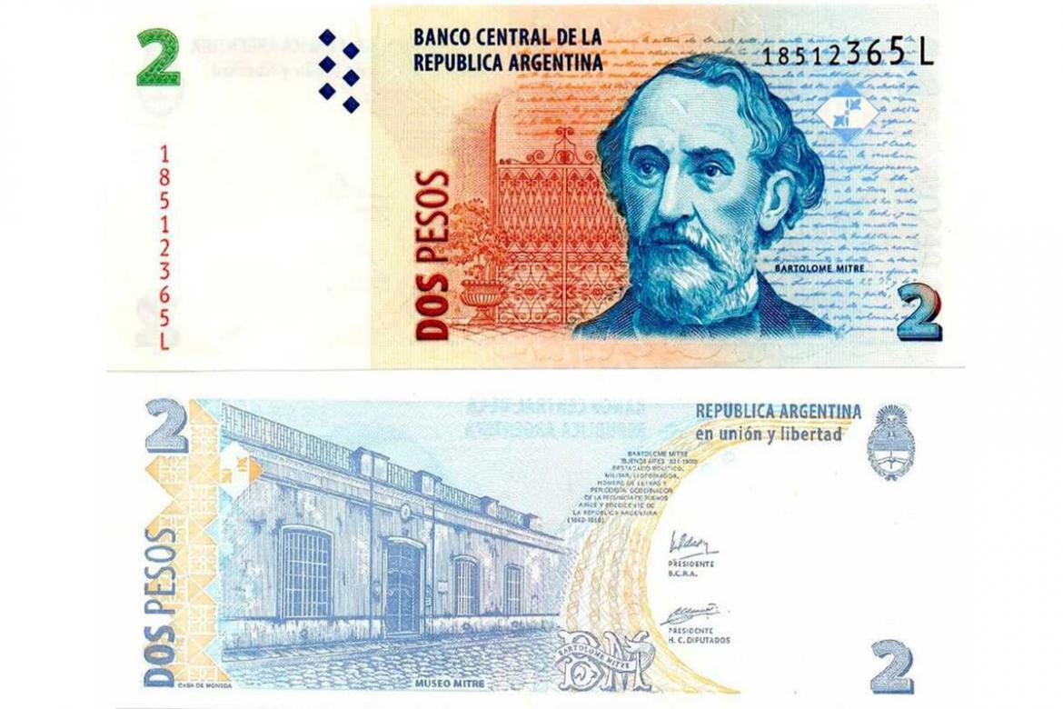 Billete de dos pesos