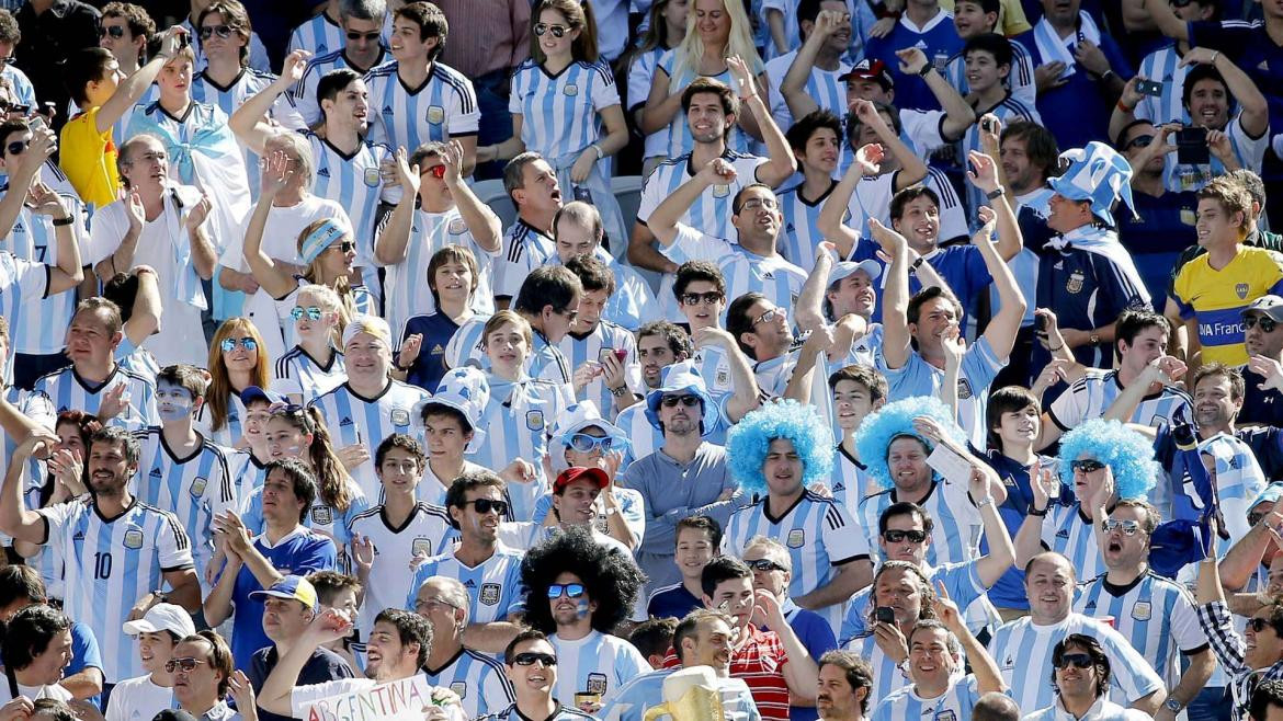 Hinchas argentinos en el Mundial