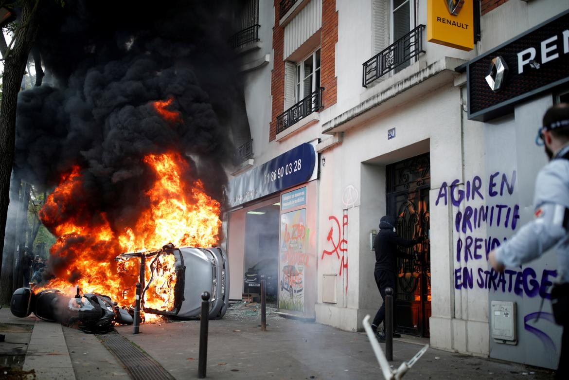 Día del Trabajador - Incidentes y represión en París (Reuters)