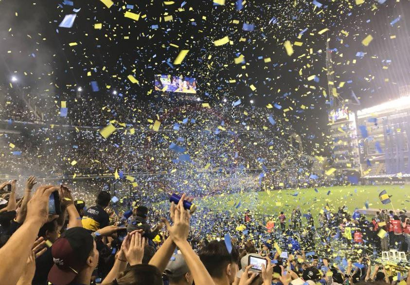 Festejos de Boca campeón en La Bombonera