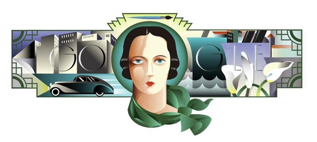 Google Doodle rinde homenaje al icono Art Deco Tamara de Lempicka