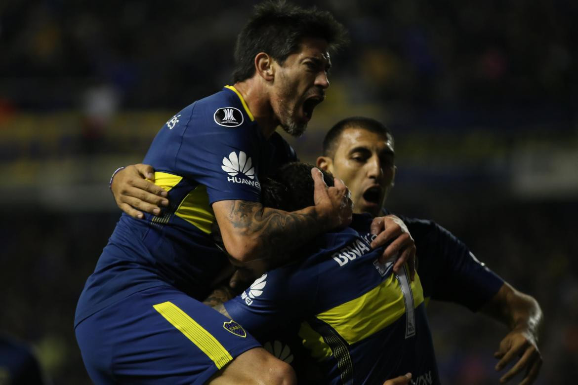 Festejo de gol de Boca - Pablo Pérez (NA)