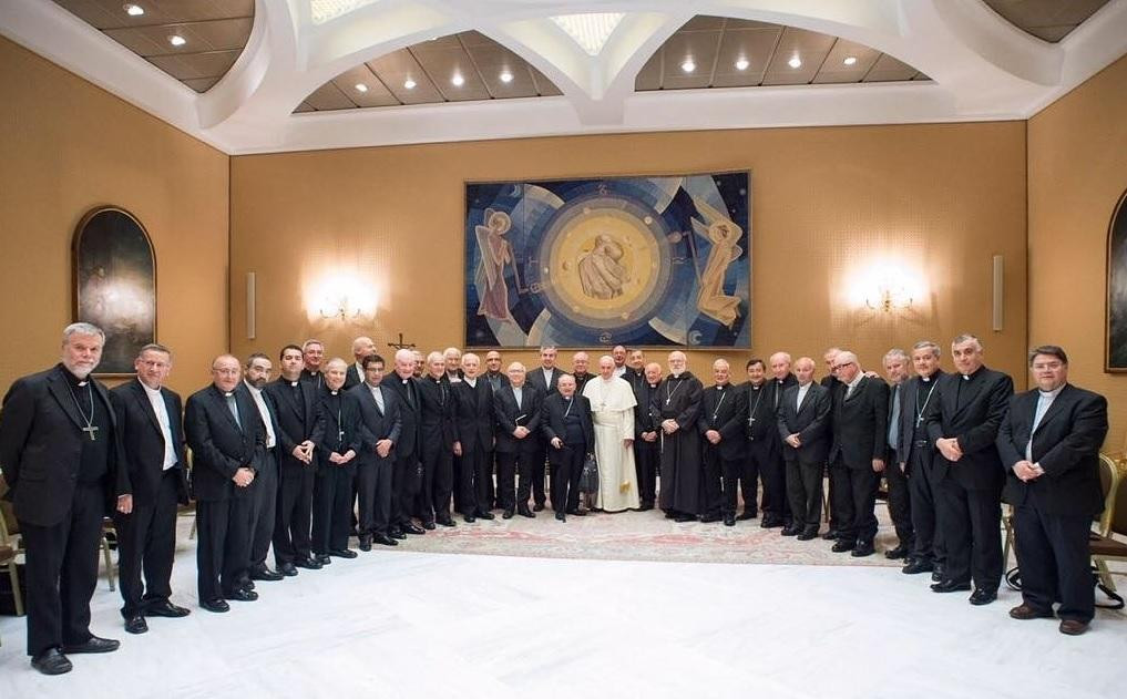Obispos chilenos junto a Papa Francisco - Acusados de abuso sexual