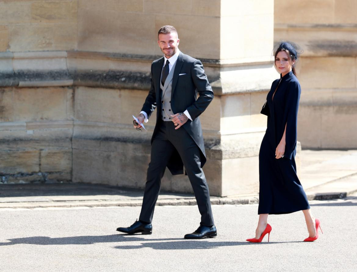 Victoria Beckham y David Beckham - Boda Real entre Harry y Meghan (Reuters)