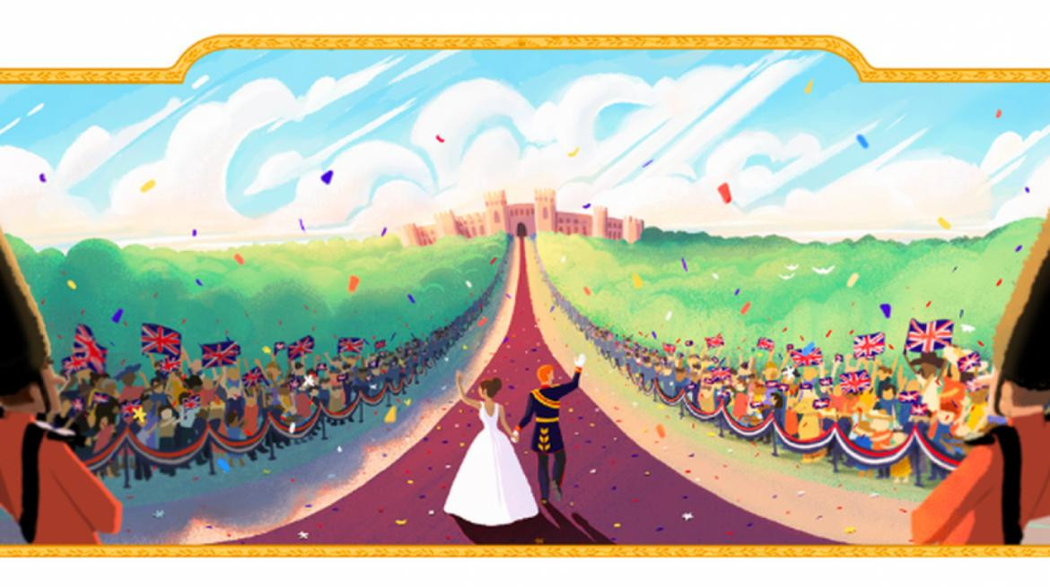 Doodle de Google de la Boda Real entre el príncipe Harry y Meghan Markle