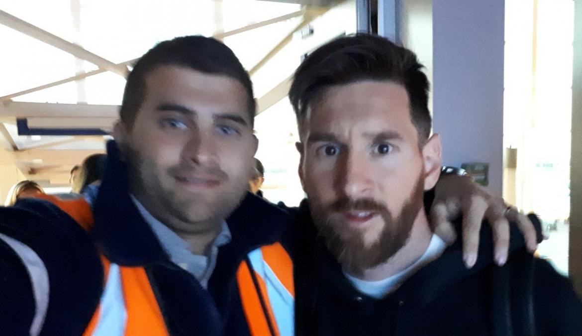 Messi - arribando al país