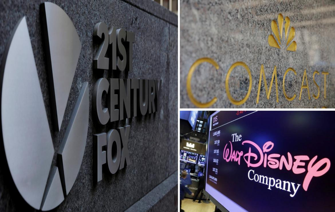 Fox, Comcast y Walt Disney - Reuters
