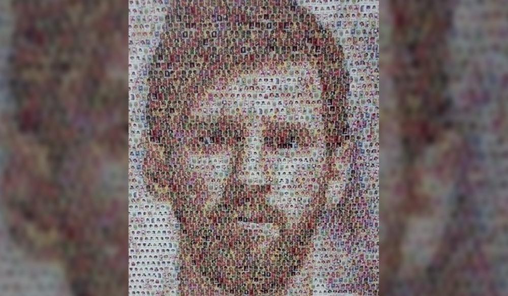 Hicieron rostro de Messi con miles de figuritas de los Mundiales