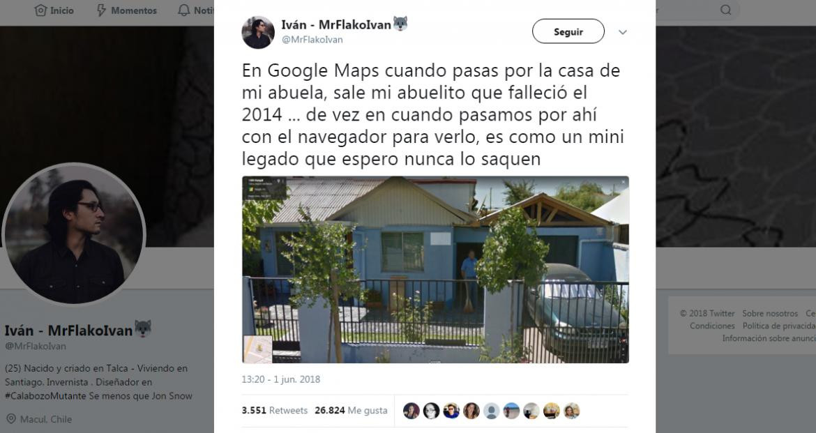 Google Maps - Abuelo muerto