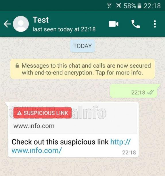 Whatsapp te advertirá si recibes un enlace malicioso