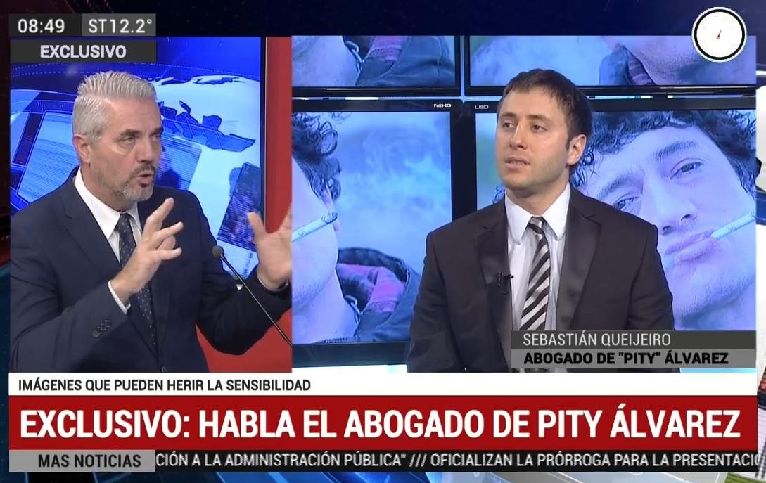 Sebastián Queijeiro, abogado de Pity Álvarez en Canal 26
