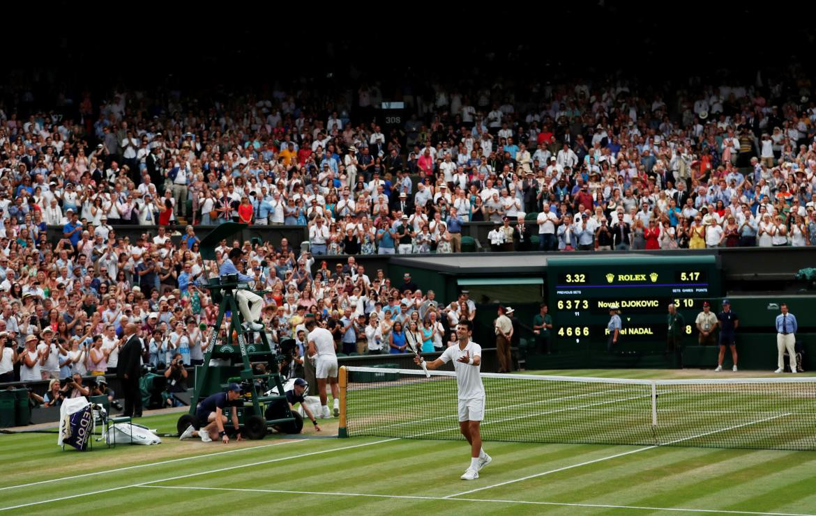 Victoria de Djokovic sobre Nadal en Wimbledon (Reuters)