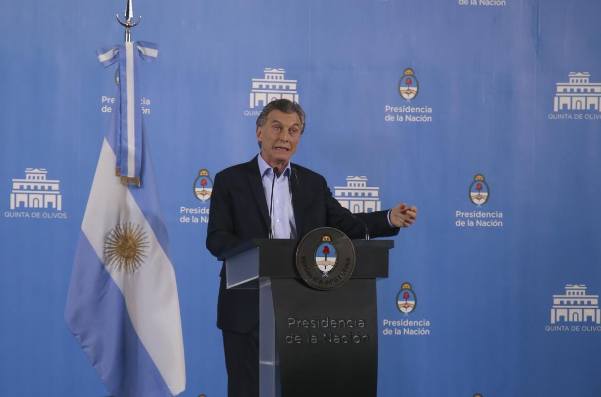 Mauricio Macri en conferencia de Prensa en la Quinta de Olivos - NA -