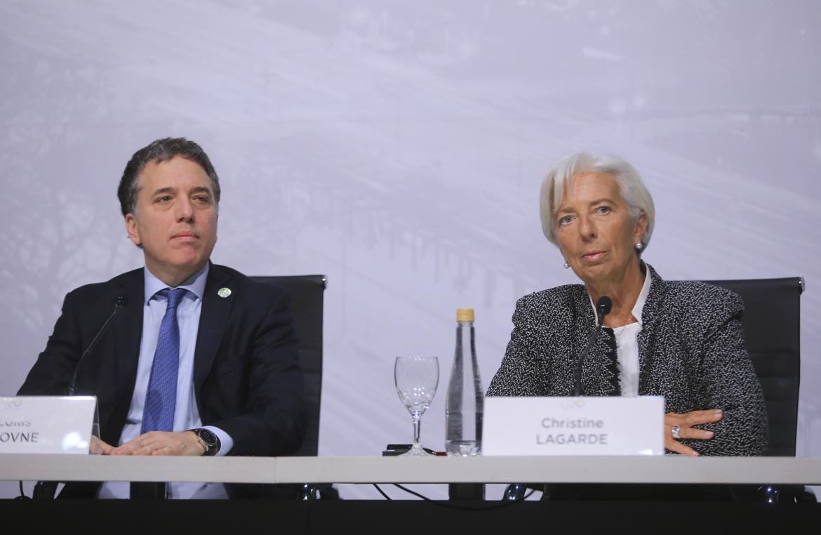 Conferencia de prensa de Dujovne y Lagarde en cumbre de G20 (NA)