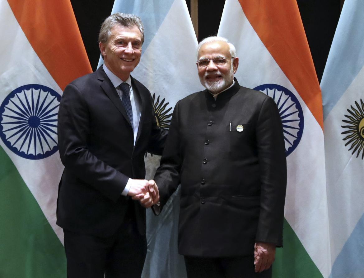 Cumbre del BRICS, Mauricio Macri y primer ministro de la India Narendra Modi, NA