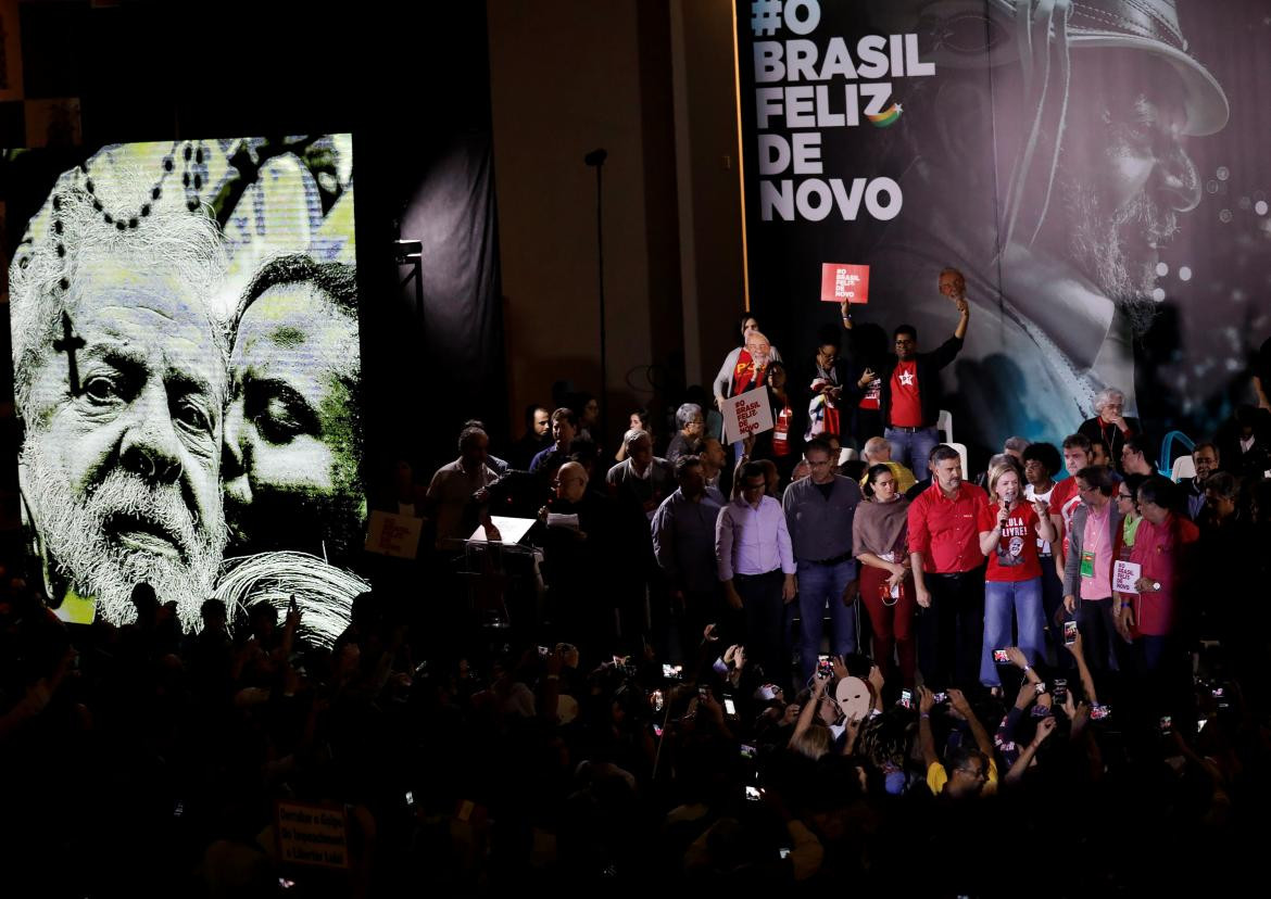 Lanzamiento de candidatura de Lula en Brasil (Reuters)