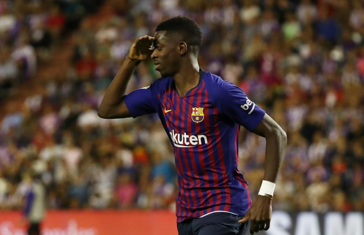 La Liga: Festejo de Barcelona - Dembele (Reuters)