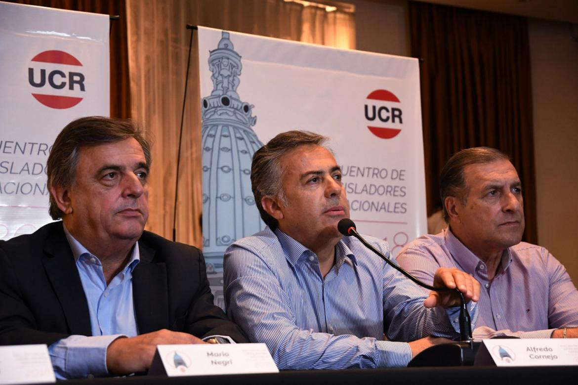 Mario Negri, Alfredo Cornejo y Ángel Rozas