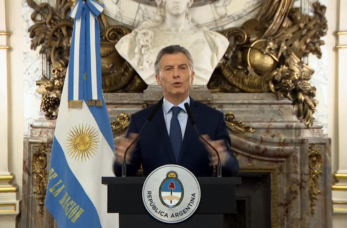 Mauricio Macri - anuncio Casa Rosada