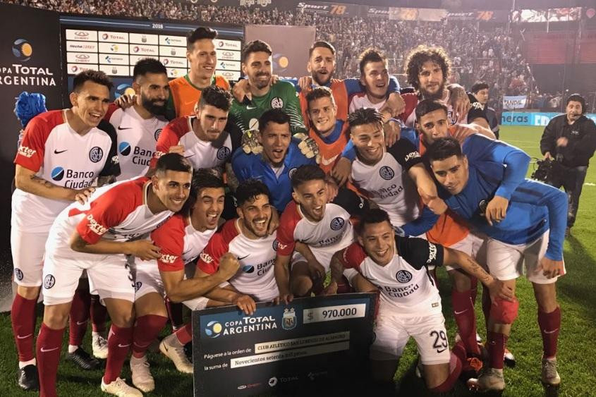 Festejo de San Lorenzo en Copa Argentina