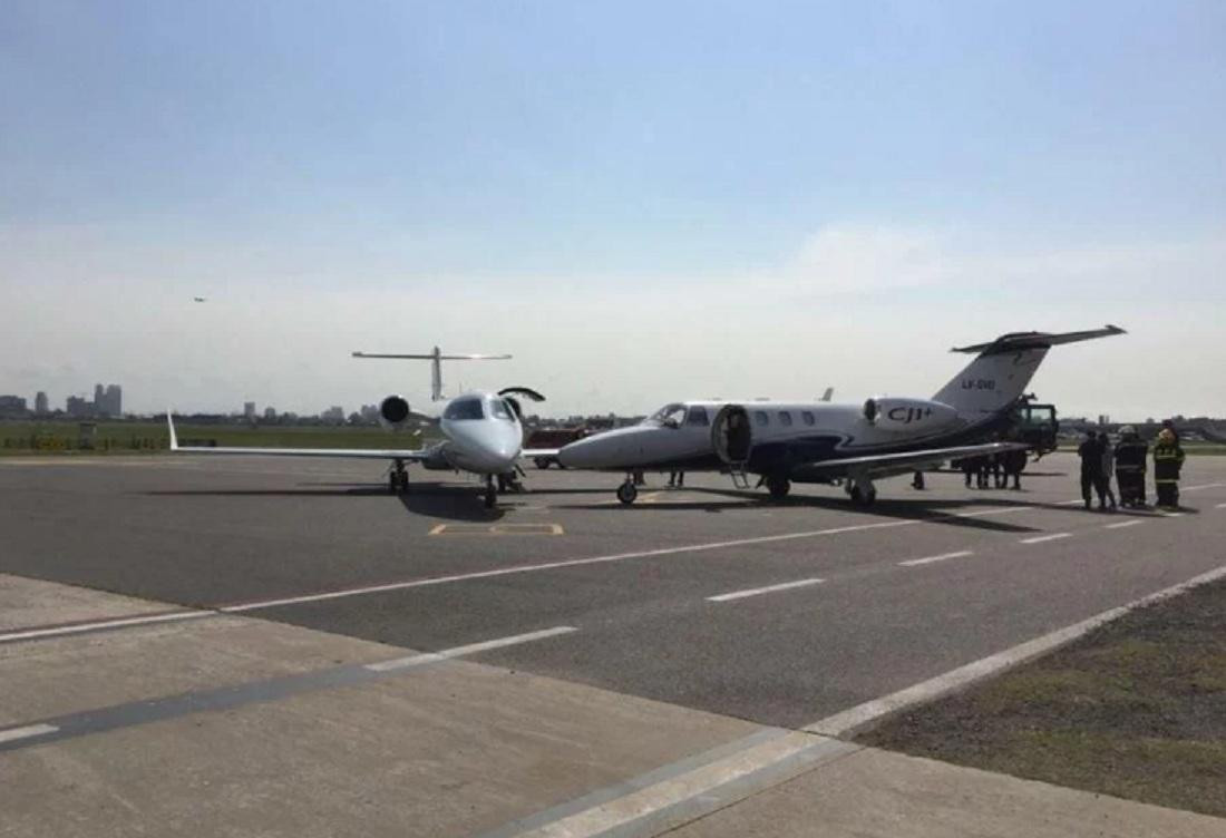 Chocaron dos aviones en el Aeropuerto Internacional de San Fernando