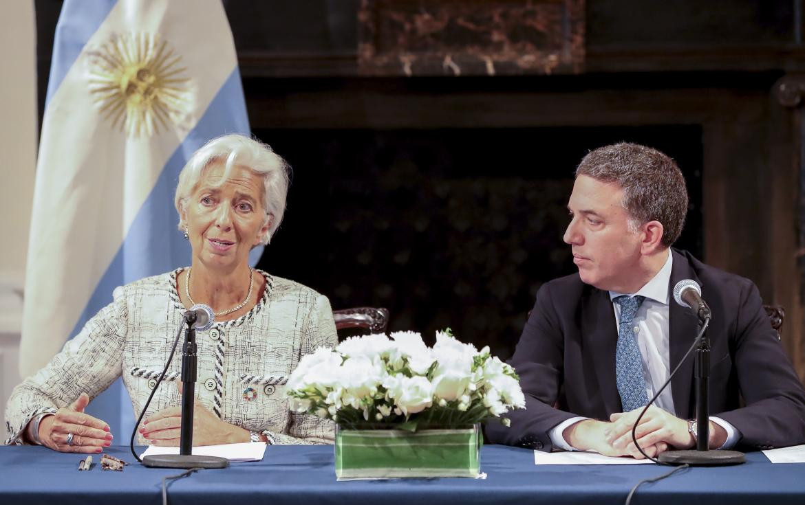 Nicolás Dujovne - Christine Lagarde Washington, FMI, Anuncio del nuevo acuerdo - NA