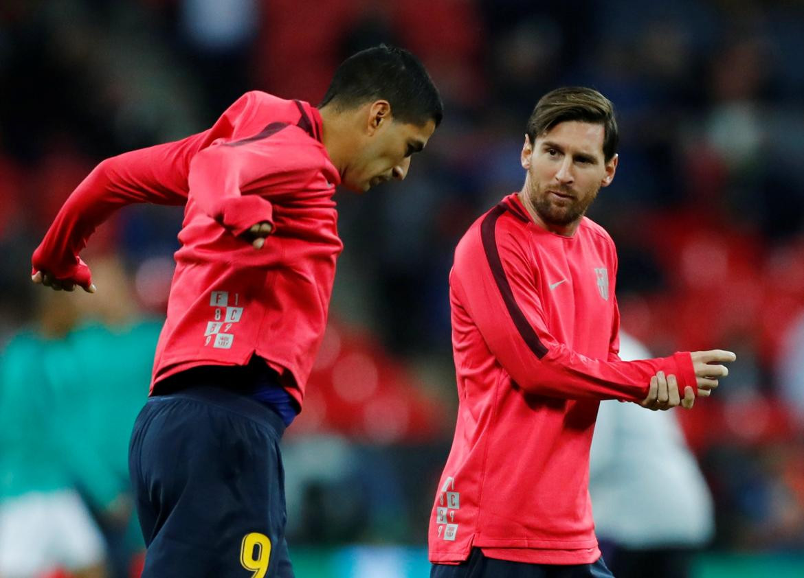 La Champions League, en imágenes, Messi y Suárez, Reuters