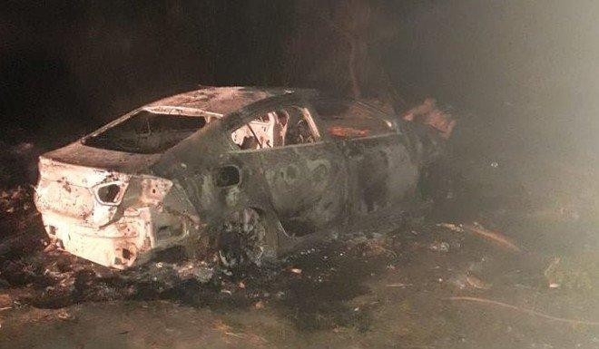 Auto incendiado de Damián Lemos - Patronato
