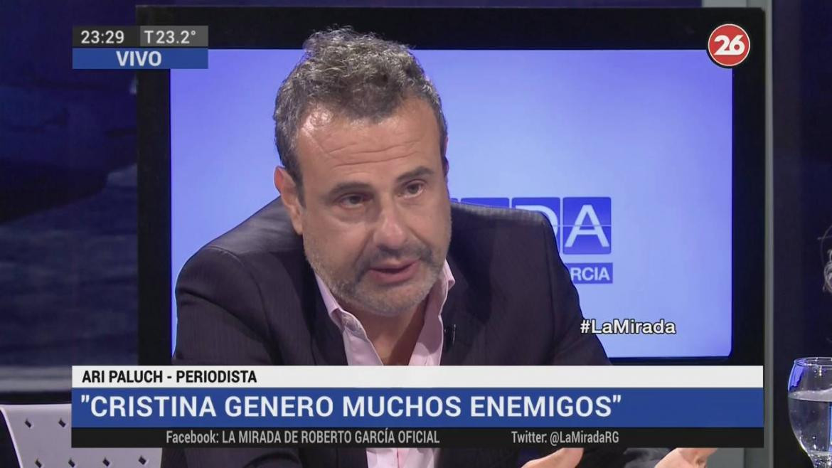Ari Paluch con Roberto García en La Mirada (Canal 26)