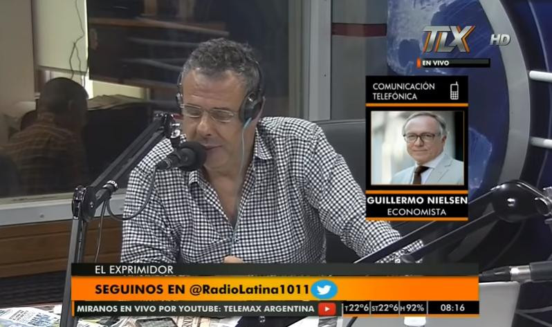 Guillermo Nielsen en Radio Latina, economía