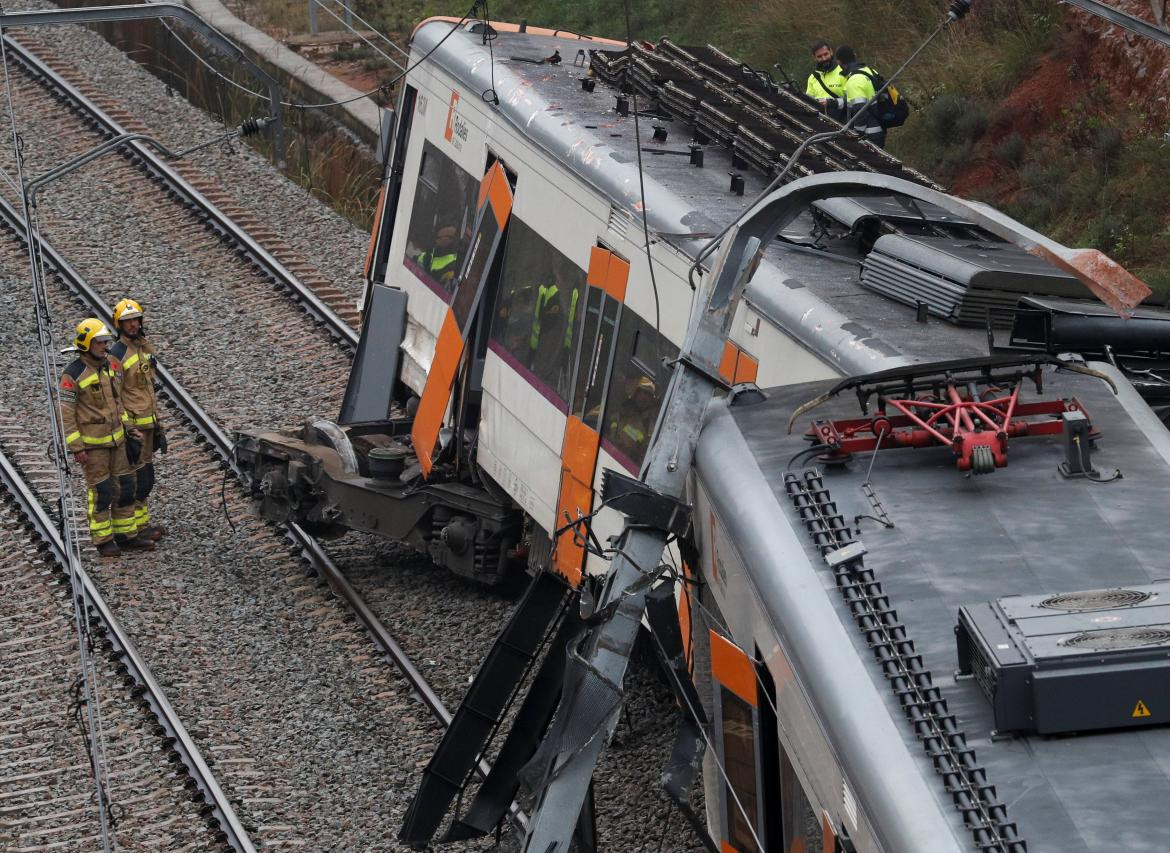 Descarrilamiento de tren en Barcelona (Reuters)