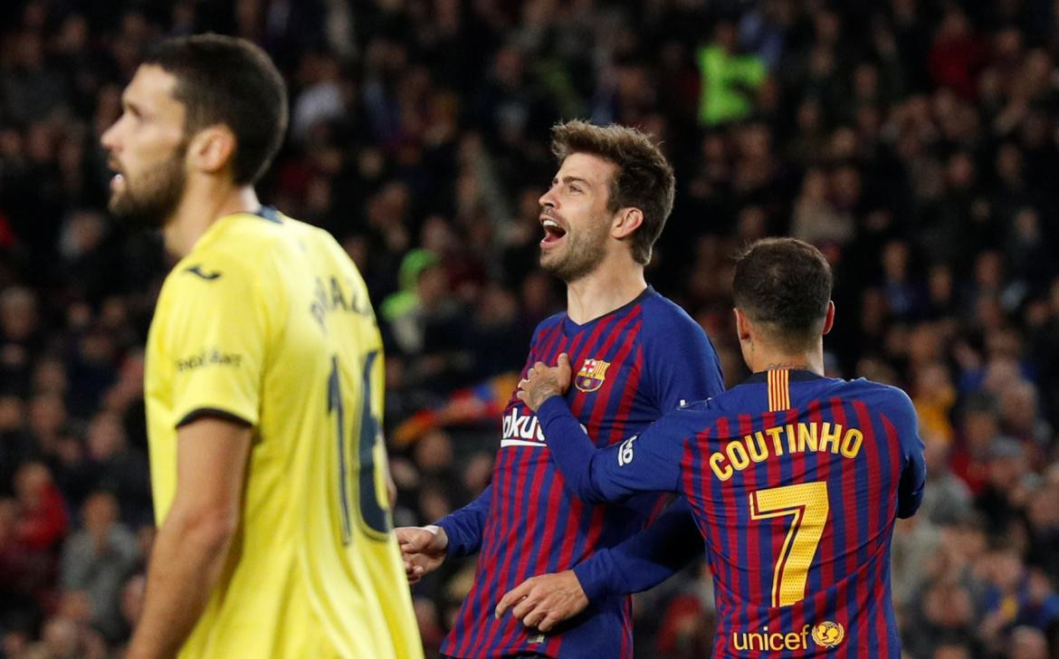 Piqué, gol del Barcelona, fútbol español, deportes, Reuters