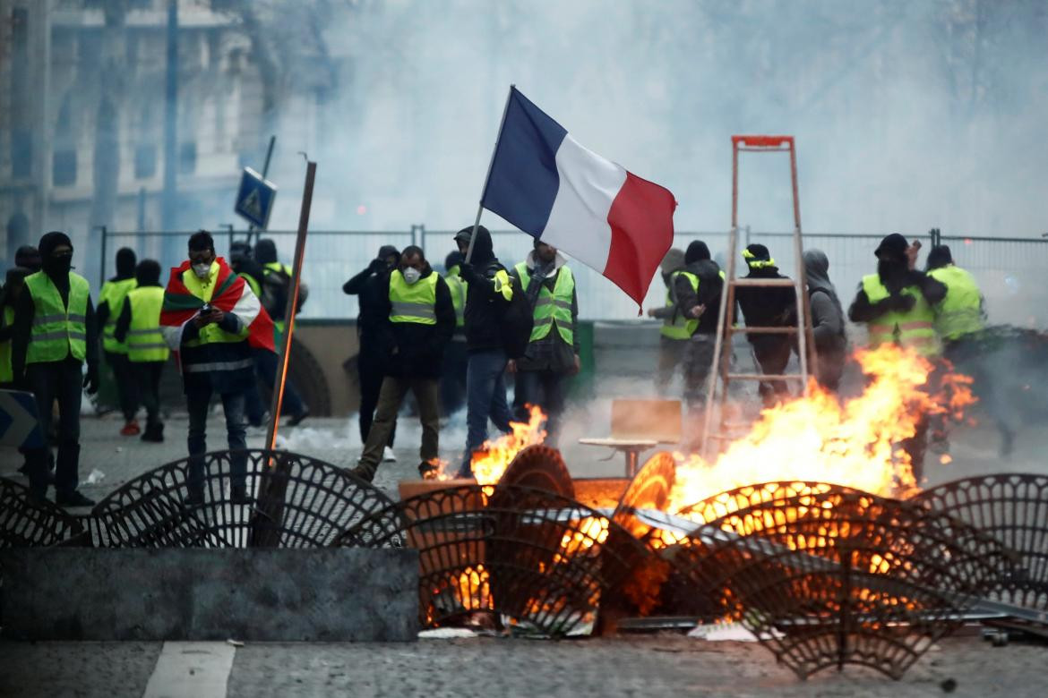 Protesta - Chalecos amarillos en París Reuters
