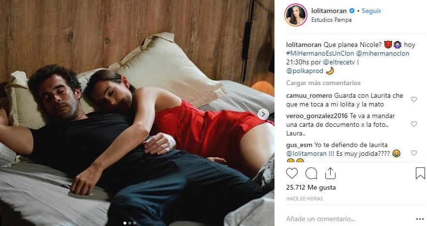 Lola Morán, Instagram, Nicolás Cabré