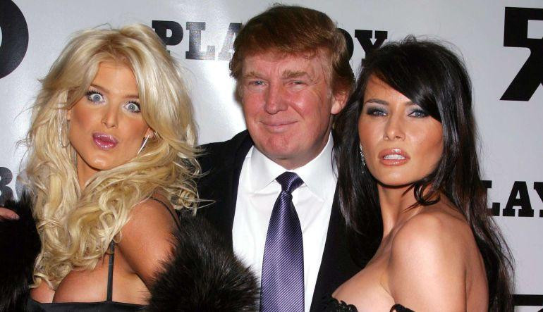 Donald Trump en fiesta de Playboy