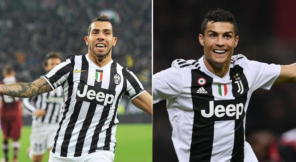 Carlos Tevez y Cristiano Ronaldo - Juventus - Fútbol italiano - Deportes