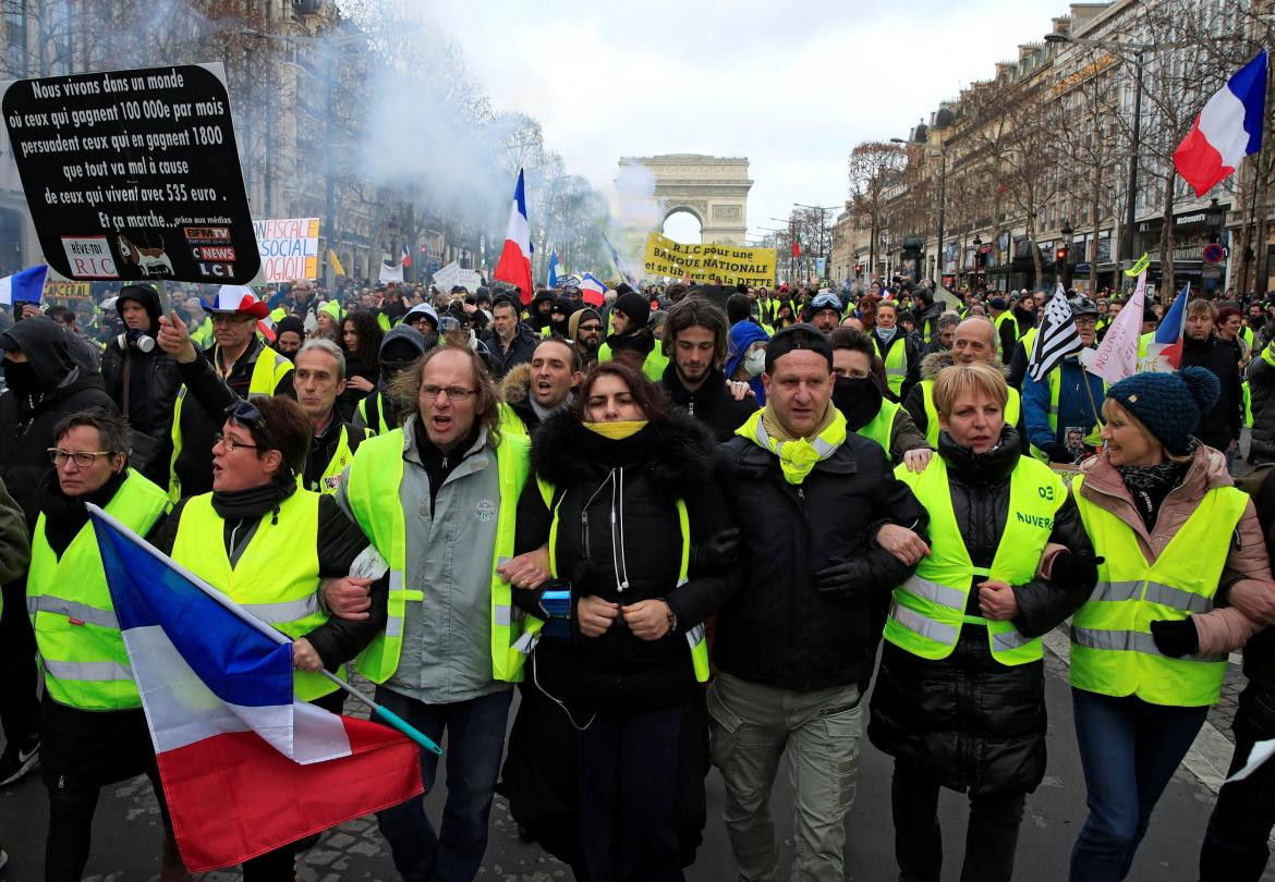 Chalecos amarillos - protestas en París