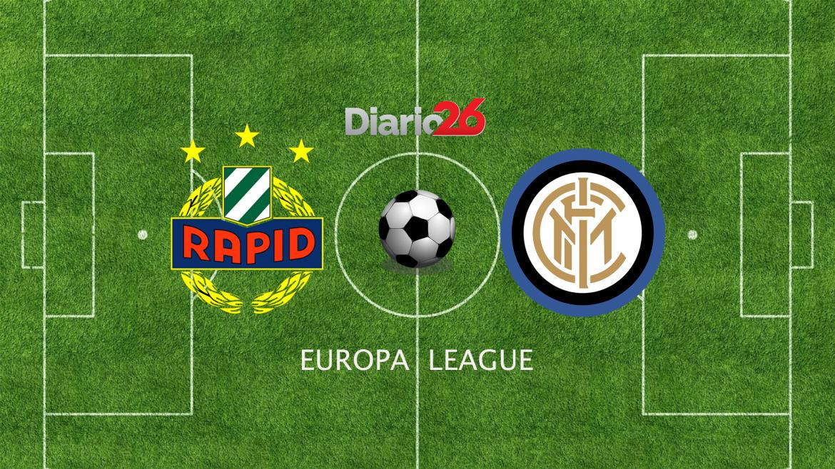 Europa League, Rapid Wien vs. Inter, fútbol