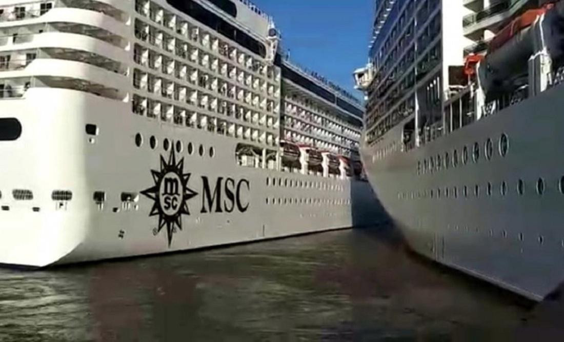 Choque de cruceros en el Puerto de Buenos Aires