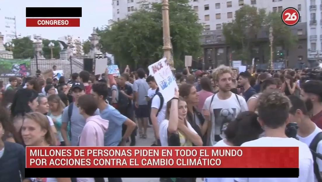 Protesta por cambio climático - Móvil Canal 26