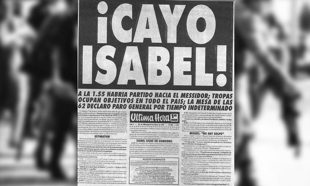 24 de marzo de 1976: así lo mostraron los diarios en Argentina - ULTIMA HORA