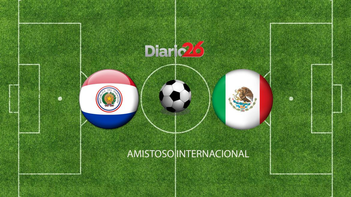  Amistoso internacional, Paraguay vs. México, fútbol, deportes, Diario 26