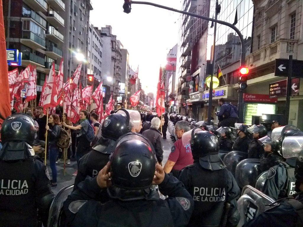 Protestas centro porteño - Cortes
