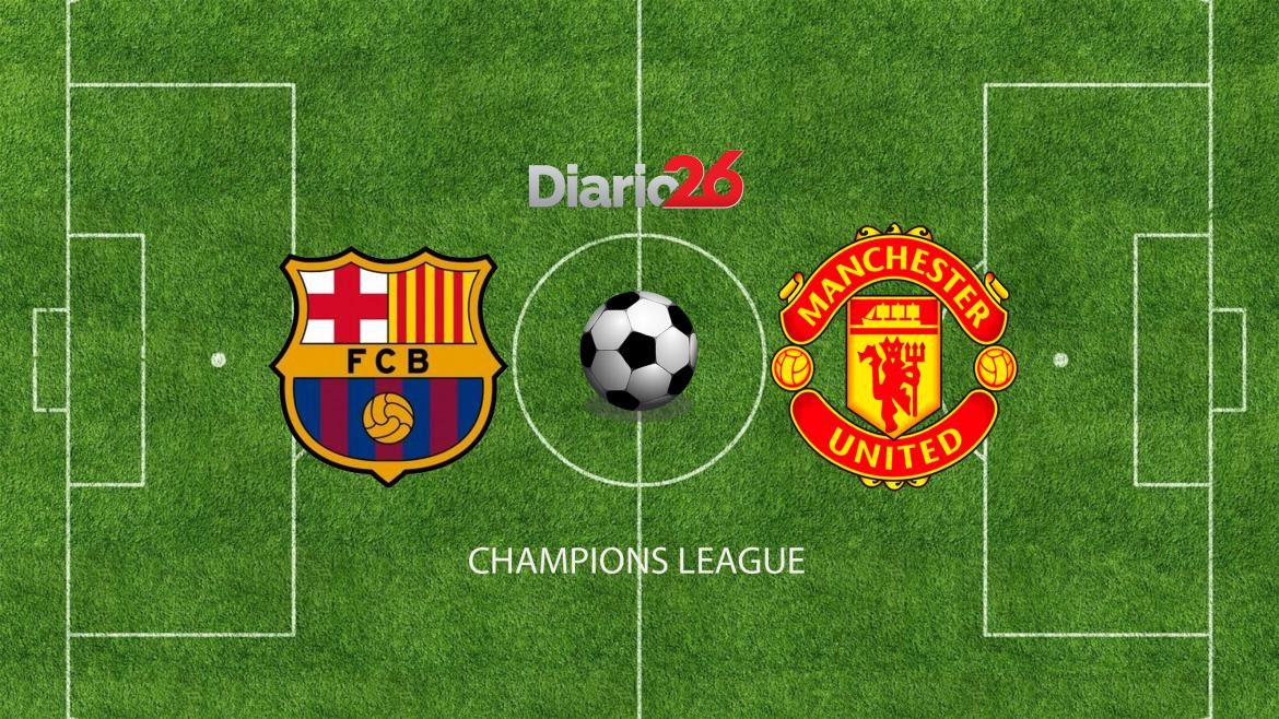 Champions League, Barcelona vs. Manchester United, fútbol, Diario26