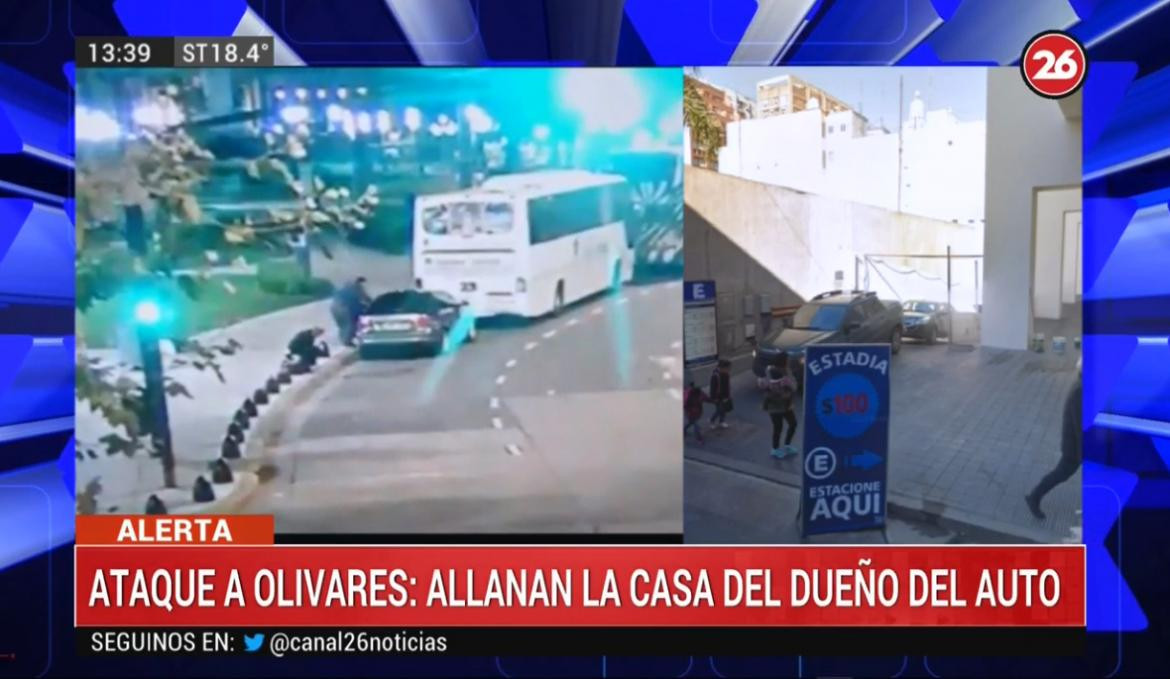 Allanaron casa de atacante de Olivares y Yadón, secuestraron el auto, Canal 26	