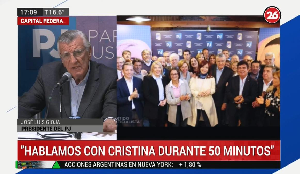Cumbre del Partido Justicialista - Gioja - Cristina Kirchner - Política - Canal 26