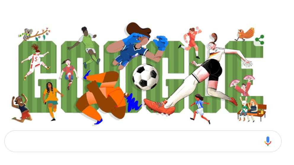 Doodle de Google sobre inicio del Mundial de fútbol femenino