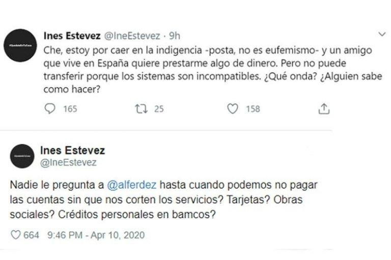 Inés Estevez, tweets