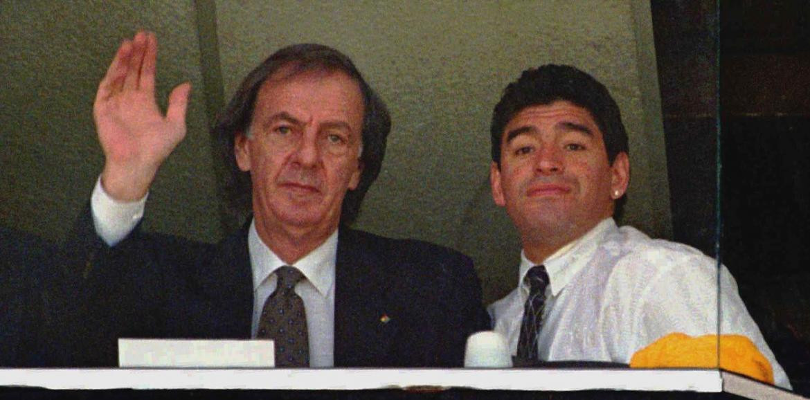 Maradona junto a Menotti