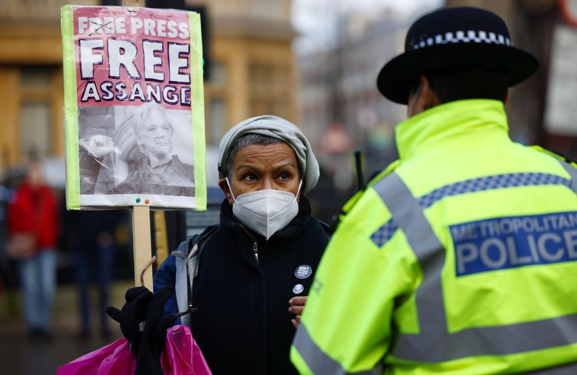 Julian Assange, pedido de asilo, manifestación, Foto Reuters